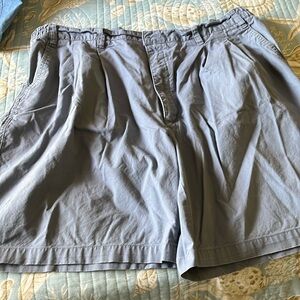 Size 42 blue gray, all cotton shorts, front pockets, and back pock